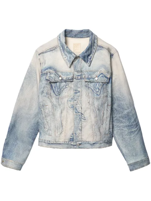 CamperLab swirl-print denim jacket Blue AU00005002