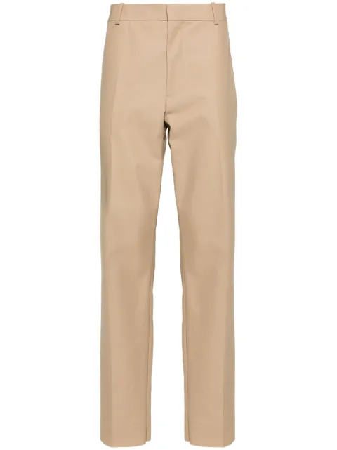 Alexander McQueen mid-rise twill-weave tailored trousers Neutrals 734234QSAAW