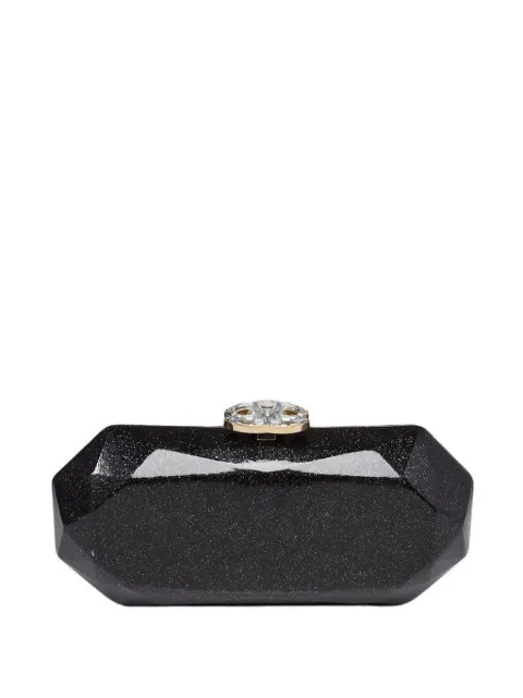 CHANEL Pre-Owned 2008 Swarovski CC clasp clutch bag Black CHANELBLACKPATENTSWAROVSKICLUTCH