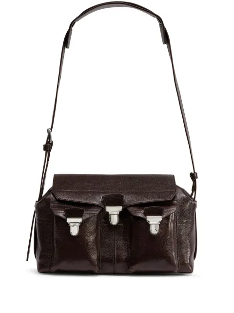 LEMAIRE medium Gear bag in leather Brown BG0096LL0067
