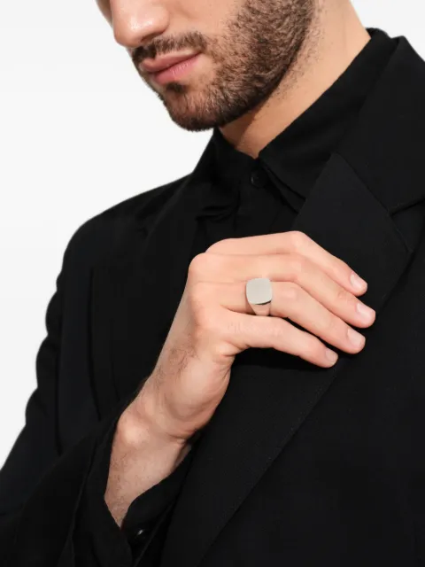 Tom Wood Cushion Satin signet ring Silver 100372