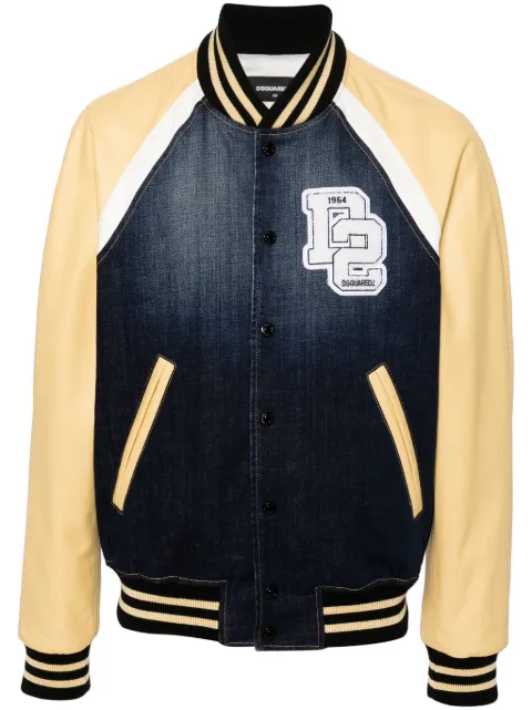 DSQUARED2 Street College panelled bomber jacket Blue S74AM1451S30664