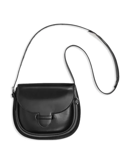 LEMAIRE Cartridge leather shoulder bag Black BG0064LL071