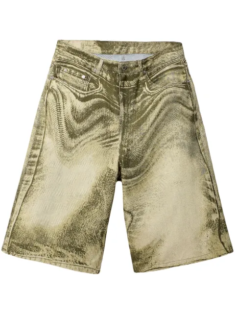 CamperLab swirl-print denim shorts Green AU00007001