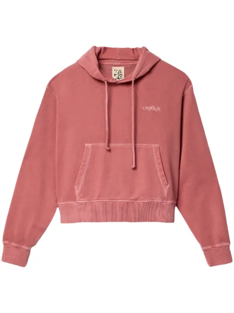 CamperLab logo-embroidered cotton hoodie Red AU00001002