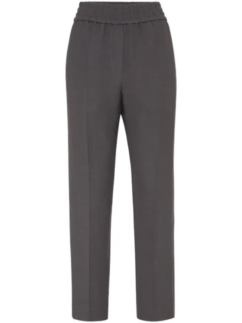 Brunello Cucinelli high-waist cropped trousers Grey MH126P7197C3096