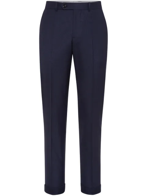 Brunello Cucinelli tapered-leg wool trousers Blue MD467PA0ZC011