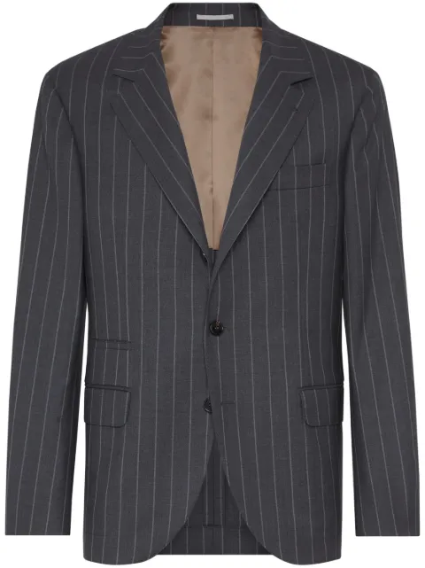 Brunello Cucinelli Chalk-Stripe wool blazer Grey MG4657BTCC002