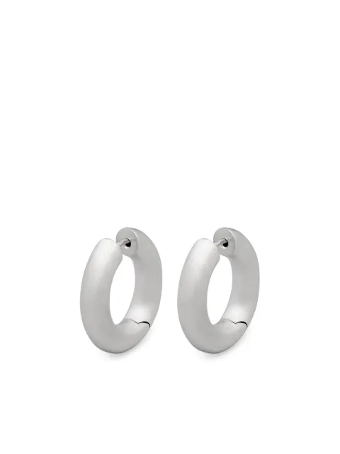 Tom Wood Chunky Hoops Satin earrings Silver 100149