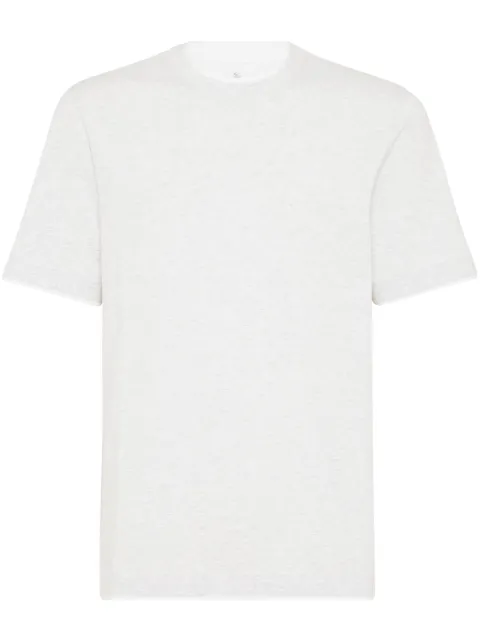 Brunello Cucinelli mélange-effect cotton T-shirt White M0B137427CY887