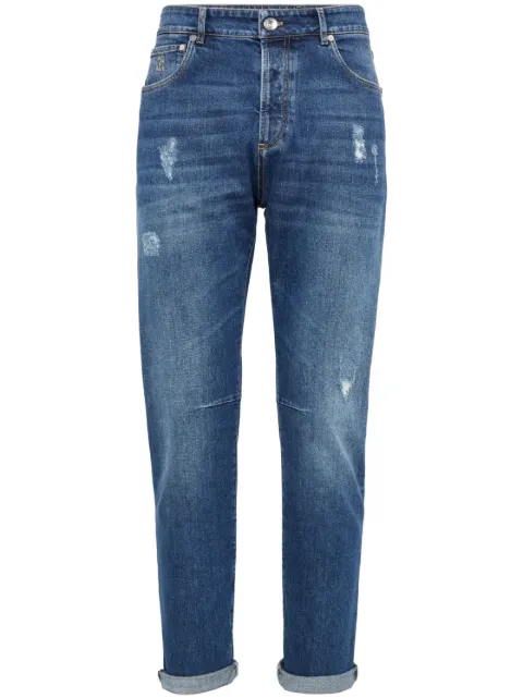 Brunello Cucinelli distressed straight-leg jeans Blue M283PX2340C1471