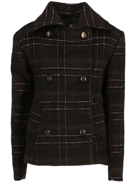Vivienne Westwood Pre-Owned 2017-2018 checked coat Brown VIWE520EF