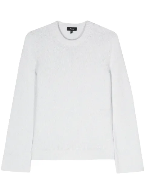 Theory long-sleeve bouclé jumper Blue N1111708