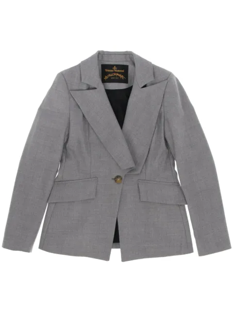 Vivienne Westwood Pre-Owned 2017-2018 double-breasted wool blazer Grey VIWE490EB
