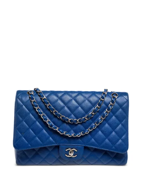 CHANEL Pre-Owned 2009 Classic Flap shoulder bag Blue CHANELBLUECAVIARMAXIFLAP