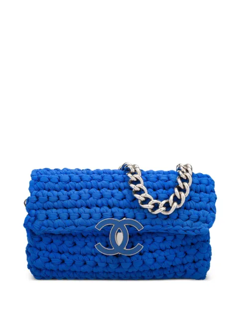 CHANEL Pre-Owned 2014 Classic Flap Crochet shoulder bag Blue CHANELBLUECROCHETROPEFLAP