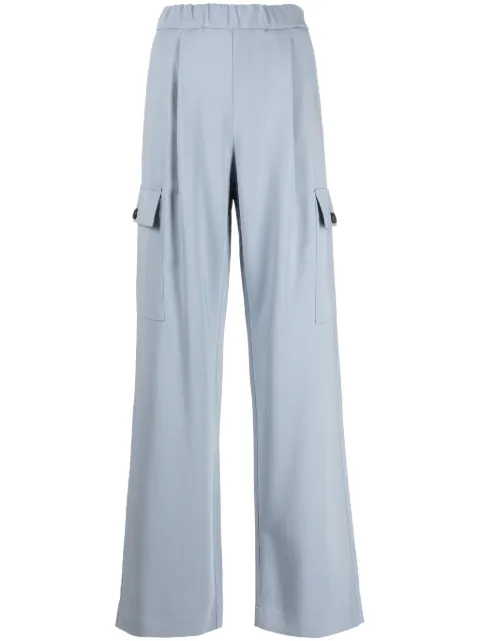 Lorena Antoniazzi cargo wide-leg trousers Blue A2365PA07A4366