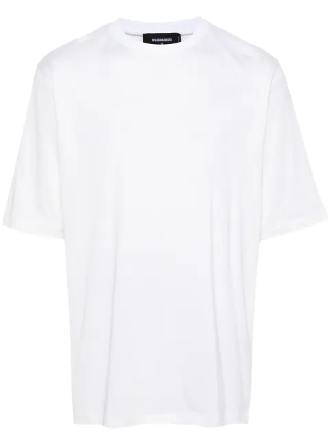 DSQUARED2 logo-patch cotton T-shirt White S74GD1266S21658
