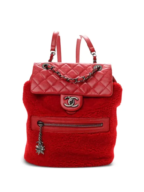 CHANEL Pre-Owned 2015 Paris-Salzburg shearling backpack Red CHANELSALSBURGREDBACKPACK