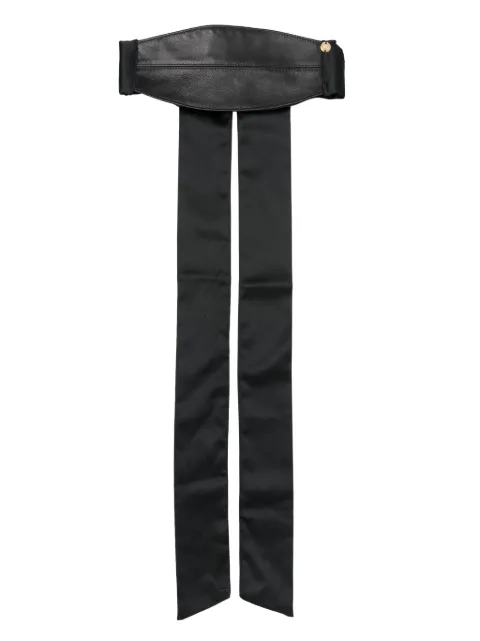 Something Wicked logo-plaque leather blindfold Black LEATHERBLINDFOLD
