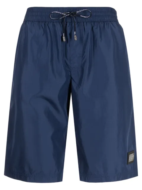 Dolce & Gabbana logo-appliqué swim shorts Blue M4E50TONO06