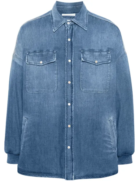 Alexander McQueen Seal-embroidered denim jacket Blue 759125QYAAR