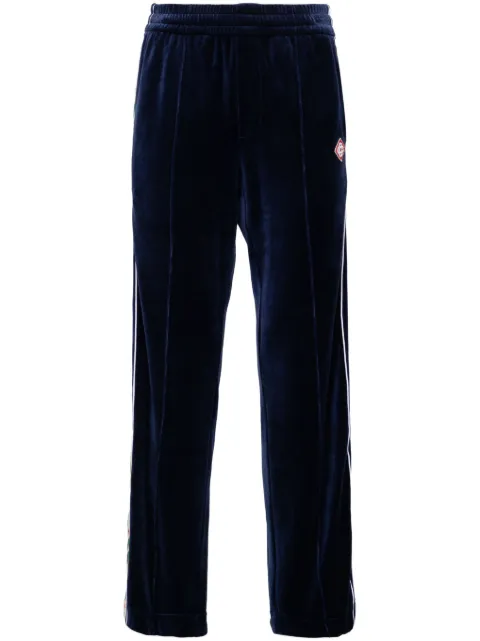 Casablanca Heart Monogram velvet track pants Blue MPS24JTR078