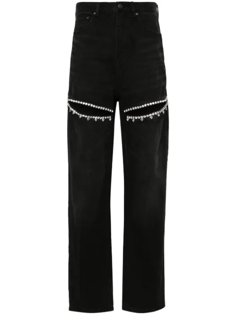 AREA Crystal Slit tapered leg Black 0000P01333BLK
