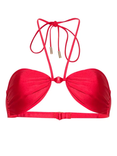 Cult Gaia Euphrasia beaded bikini top Red BTHLTR