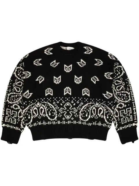 RHUDE bandana-print cotton jumper Black RHFW20SW000000170015