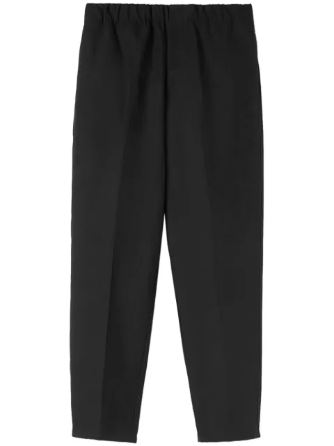 Jil Sander elasticated-waistband cotton trousers Black J23KA0005J45225
