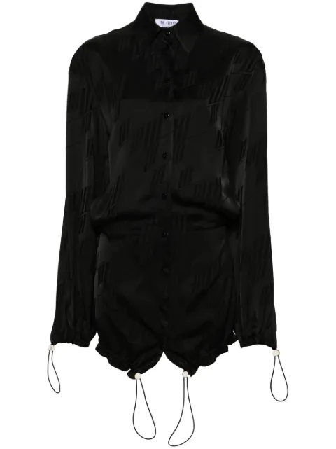 The Attico logo-jacquard mini dress Black 242WCA277V053