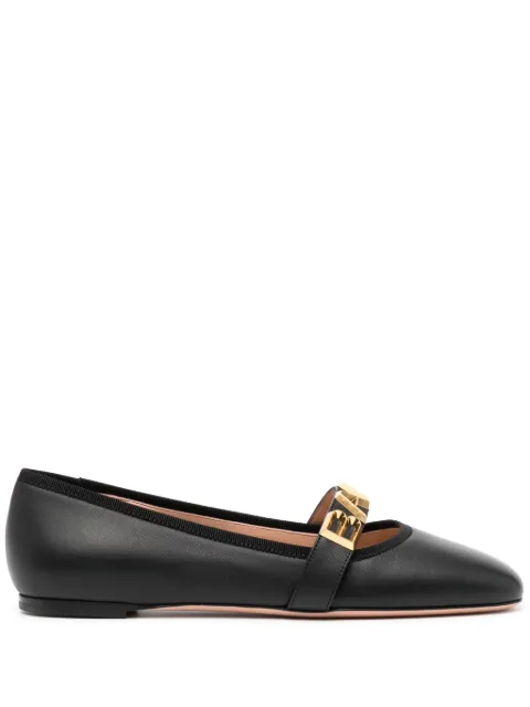 Bally Balby leather ballerina shoes Black WA0506NA045