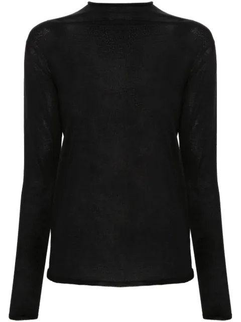 Fabiana Filippi V-necj fine-knit jumper Black MAD264F007N9070000