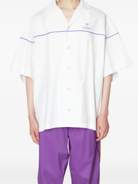 Kolor short-sleeve embroidered shirt White 24SCMB03111
