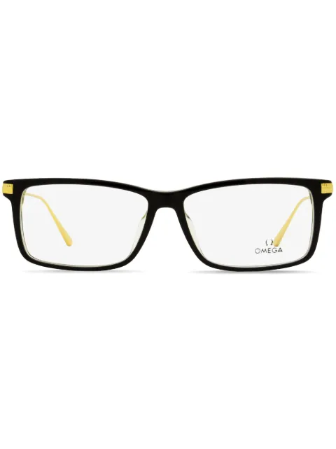 OMEGA EYEWEAR rectangle-frame glasses Black OM5014