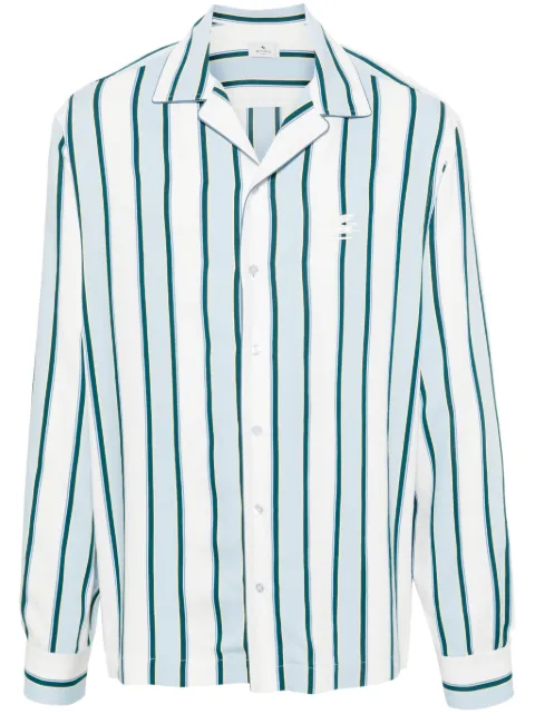 ETRO camp-collar striped shirt White MRIC000199TRD41