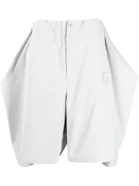 Maison MIHARA YASUHIRO deconstructed combo cotton shorts Grey A12PT061