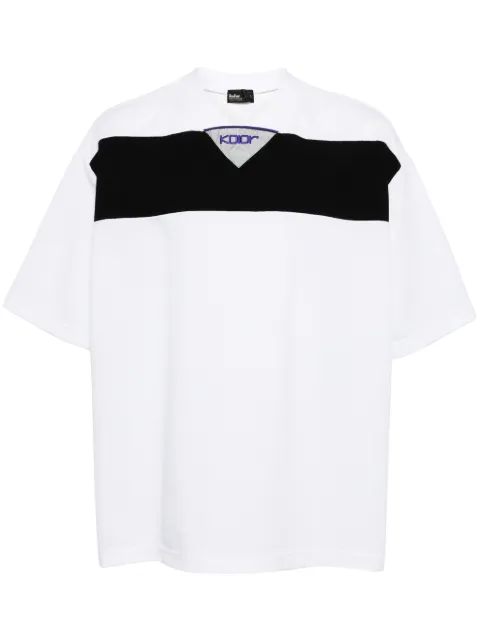 Kolor stripe-detail jersey T-shirt White 24SCMT02201