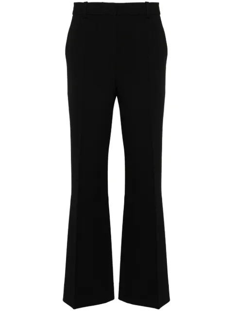Victoria Beckham tailored cotton-blend flared trousers Black 1124WTR005120A