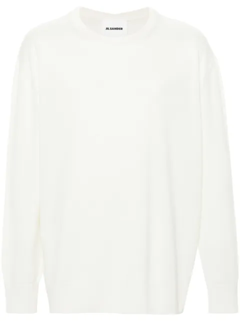 Jil Sander fine-ribbed wool jumper Neutrals J23GP0003J14532