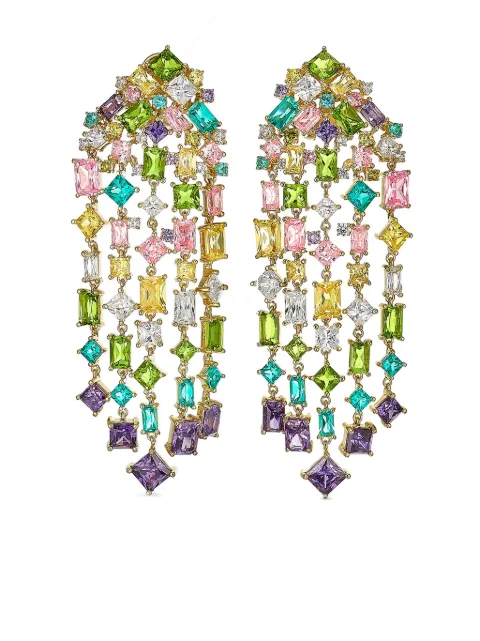 Anabela Chan 18kt gold Cascade multi-stone earrings Blue AC21MT15ESYGMT