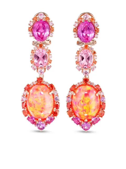 Anabela Chan 18k yellow gold vermeil Ocean opal and sapphire drop earrings Gold AC19PC19ESRGPO