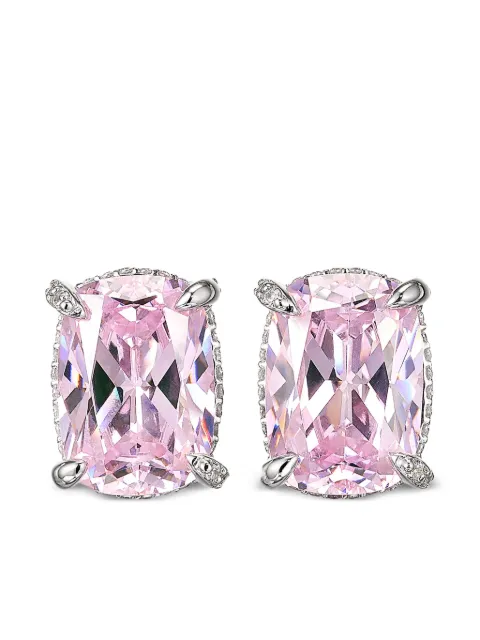 Anabela Chan 18kt white gold vermeil Wing diamond earrings Pink AC23SN12RSWGPS
