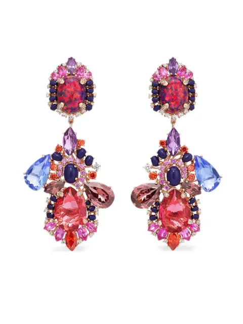 Anabela Chan 18kt rose gold multi-stone chandelier earrings Pink AC16OP08ESRGVO