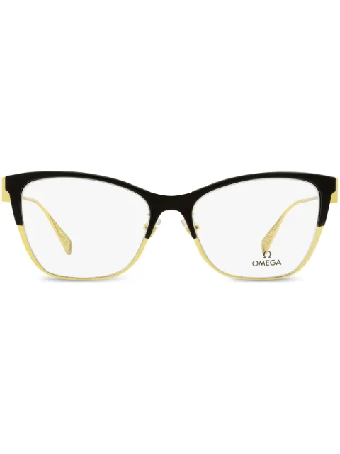 OMEGA EYEWEAR butterfly-frame glasses Black OM5001H