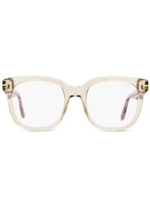 TOM FORD Eyewear Blue Block square-frame glasses Pink TF5537B