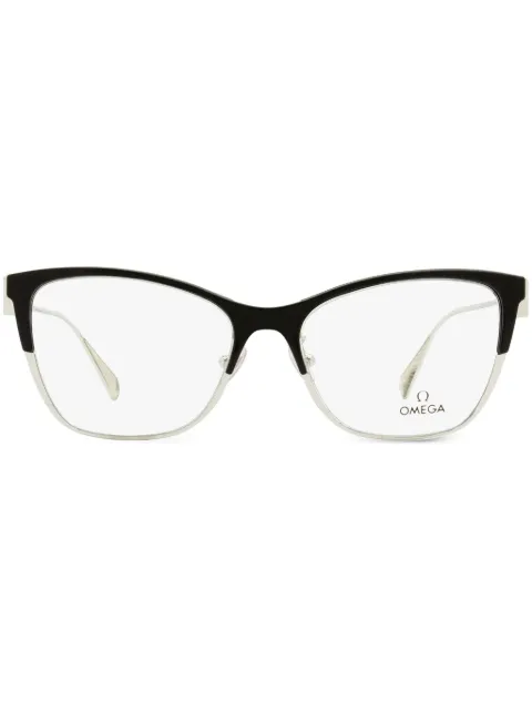OMEGA EYEWEAR butterfly-frame glasses Black OM5001H