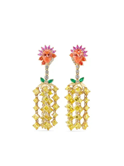 Anabela Chan 18kt yellow gold Pineapple multi-stone earrings Yellow AC18FF08ESYGYS