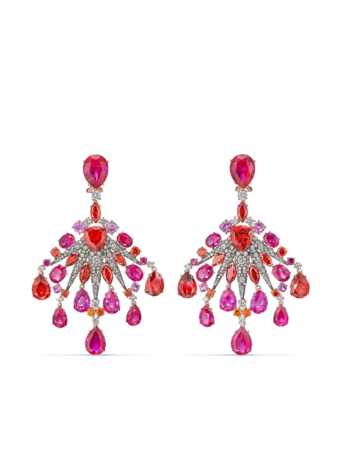 Anabela Chan 18kt yellow gold Starburst multi-stone earrings Red AC19SN05ESYGFS